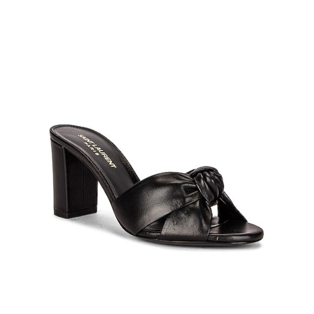 Saint Laurent Bianca Mule Black Leather